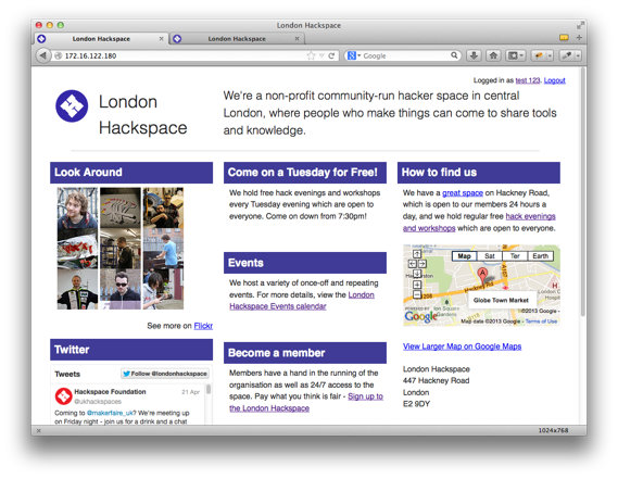London Hackspace Website - After